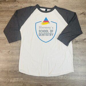 NWOT Christmas Rankin Bass Rudolph Hermey's School of Dentistry Baseball Tee XL